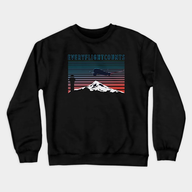 Flight Counts Crewneck Sweatshirt by zakytuntun